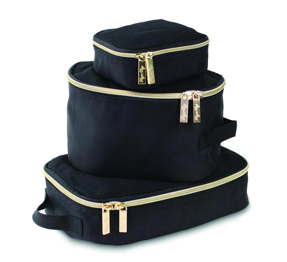 Pack Like A Boss Packing Cubes Packing Cubes Itzy Ritzy Black & Gold 