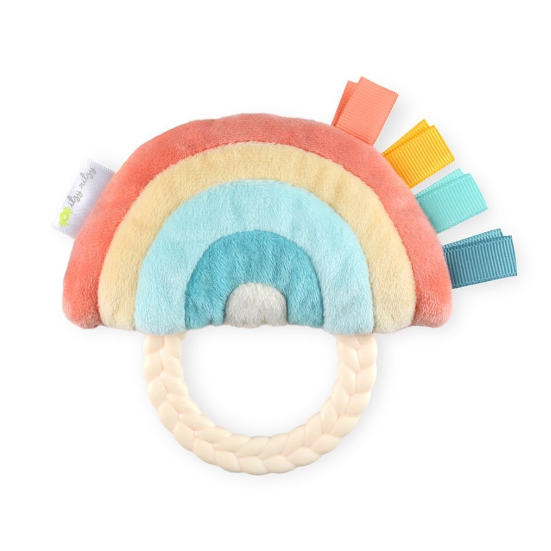 Cyber Ritzy Rattle Pal™ Plush Rattle with Teether Toys, Gyms & Tummy Time Itzy Ritzy® Rainbow 