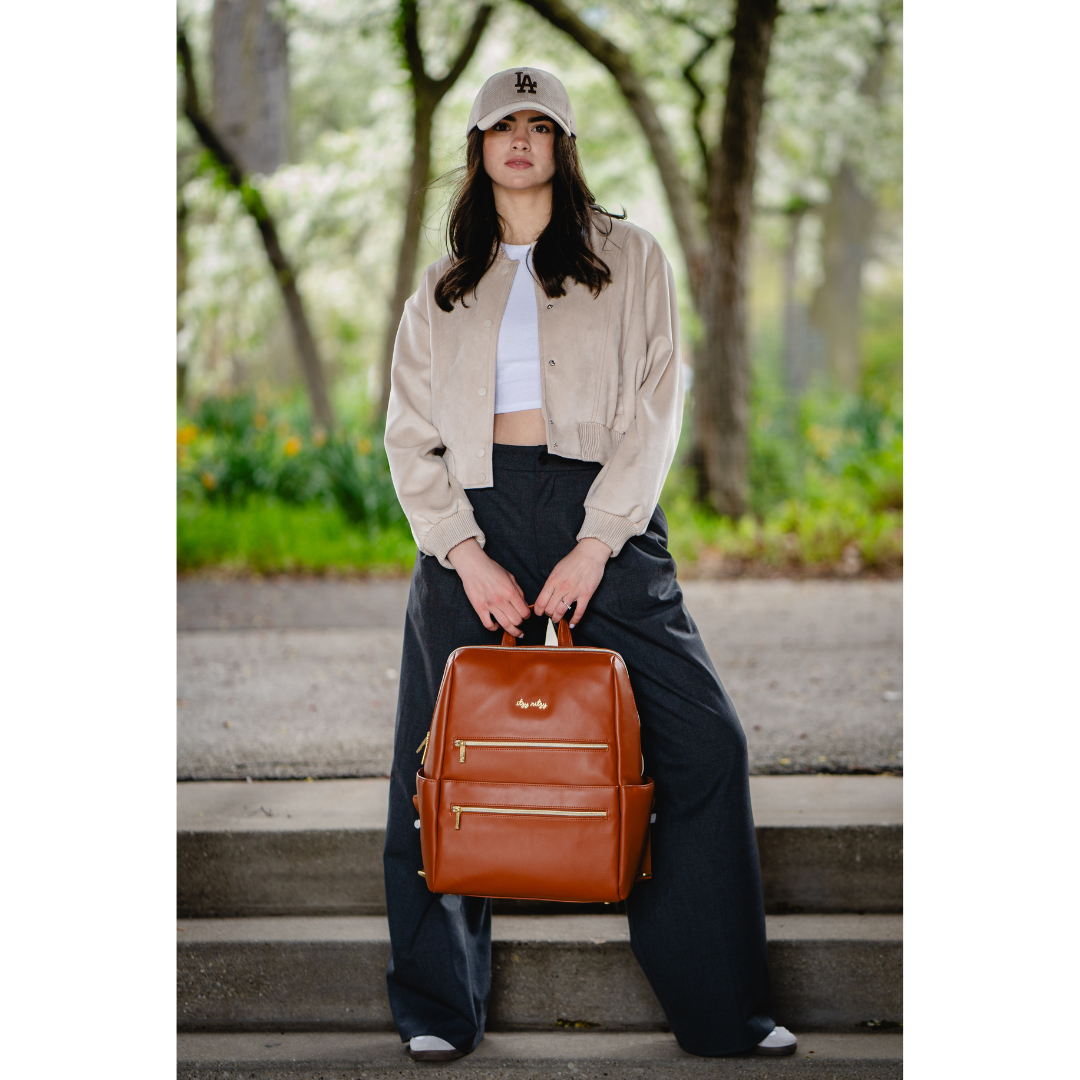 Itzy Ritzy Eras Backpack™ Diaper Bag - Cognac