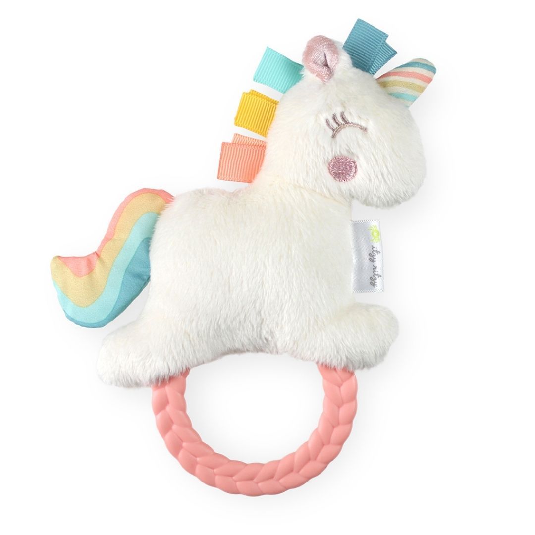 Cyber Ritzy Rattle Pal™ Plush Rattle with Teether Toys, Gyms & Tummy Time Itzy Ritzy® Unicorn 