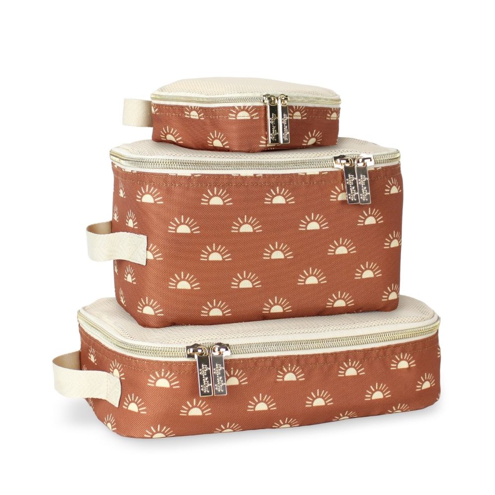 Pack Like A Boss™ Packing Cubes Storage Itzy Ritzy Terracotta Sunrise