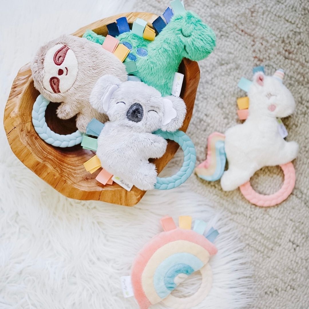 Cyber Ritzy Rattle Pal™ Plush Rattle with Teether Toys, Gyms & Tummy Time Itzy Ritzy® 