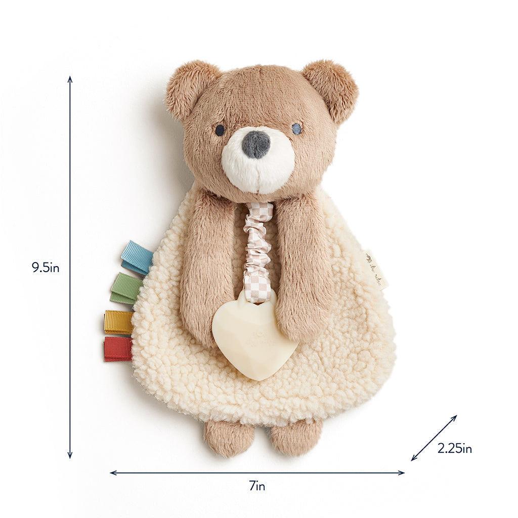 Itzy Lovey™ Plush and Teether Toy - Theo the Bear