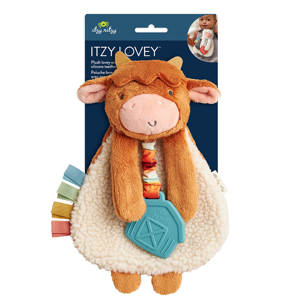 Itzy Lovey™ Plush and Teether Toy Wyatt the Highland Cow