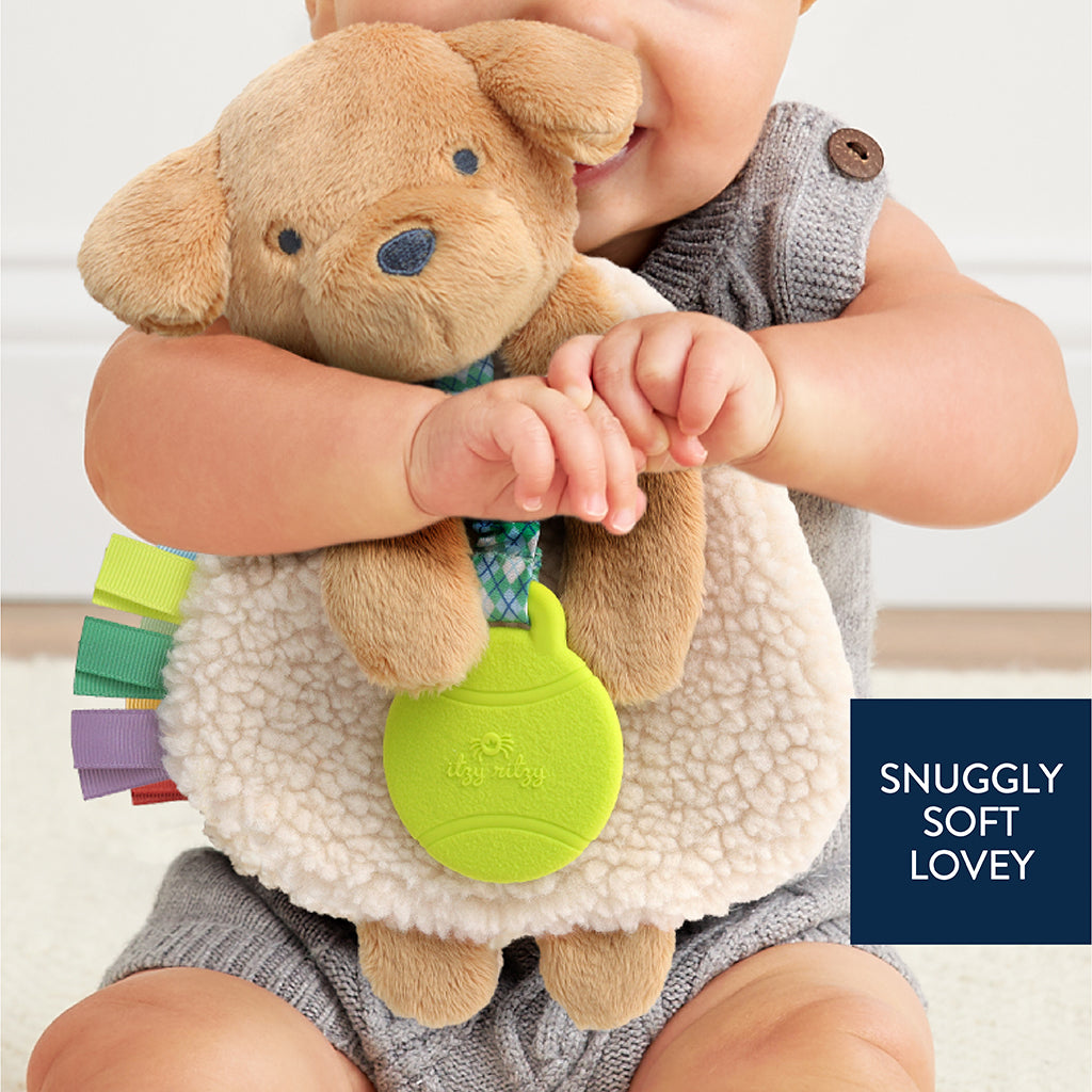 Itzy Lovey™ Plush and Teether Toy Trevor the Puppy