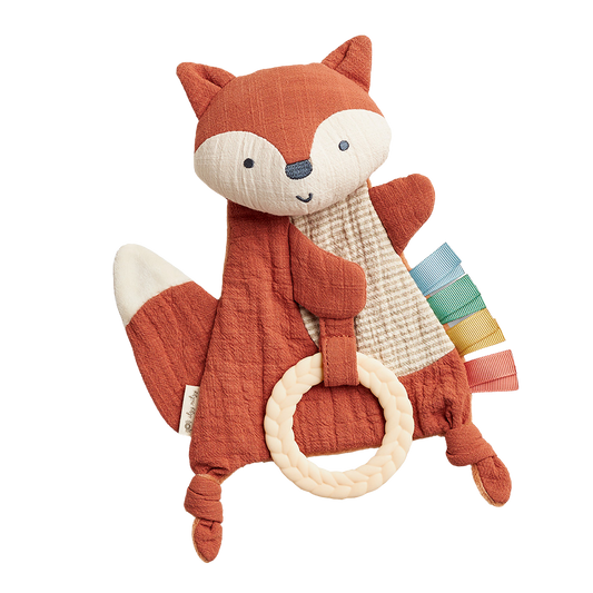 Bitzy Crinkle™ Sensory Crinkle Toy with Teether Toy Itzy Ritzy Fox