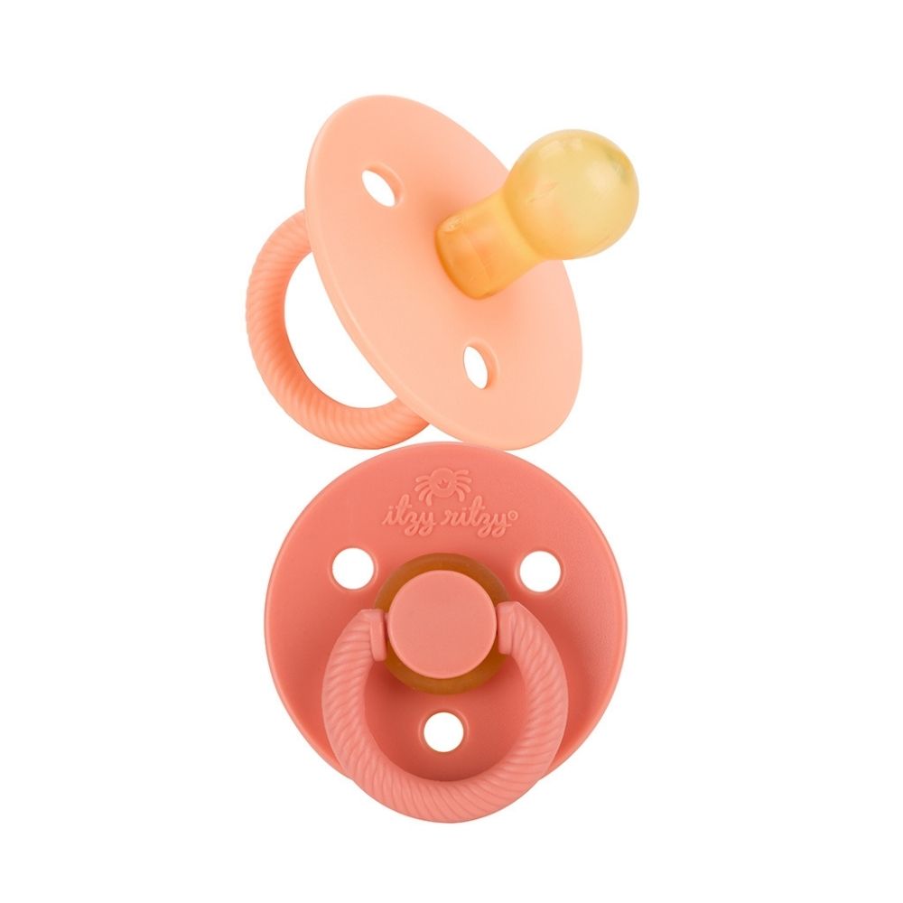 Itzy Soother™ Natural Rubber Pacifier - 0-6M Pacifiers & Loveys Itzy Ritzy Apricot & Terracotta