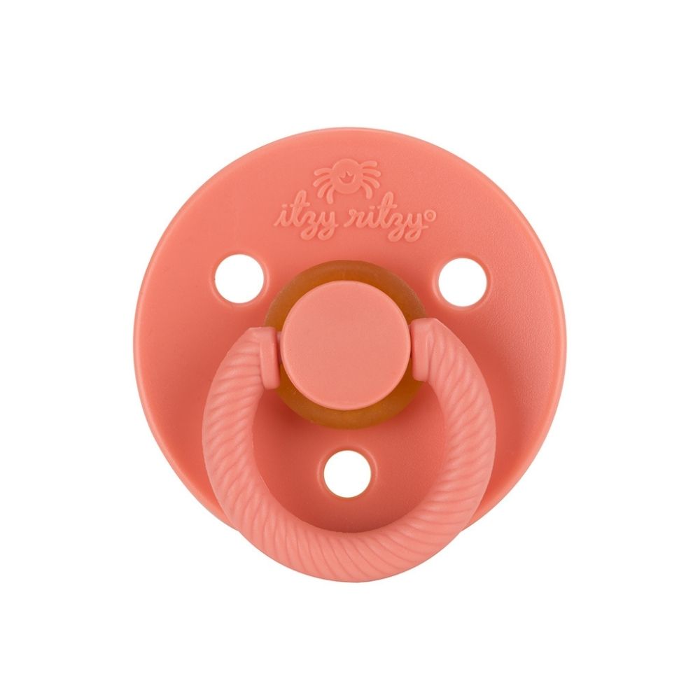 Itzy Soother™ Natural Rubber Pacifier - 0-6M Pacifiers & Loveys Itzy Ritzy Apricot & Terracotta