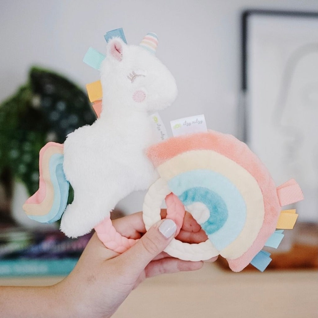 Ritzy Rattle Pal™ Plush Rattle Pal with Teether Toy Itzy Ritzy Rainbow