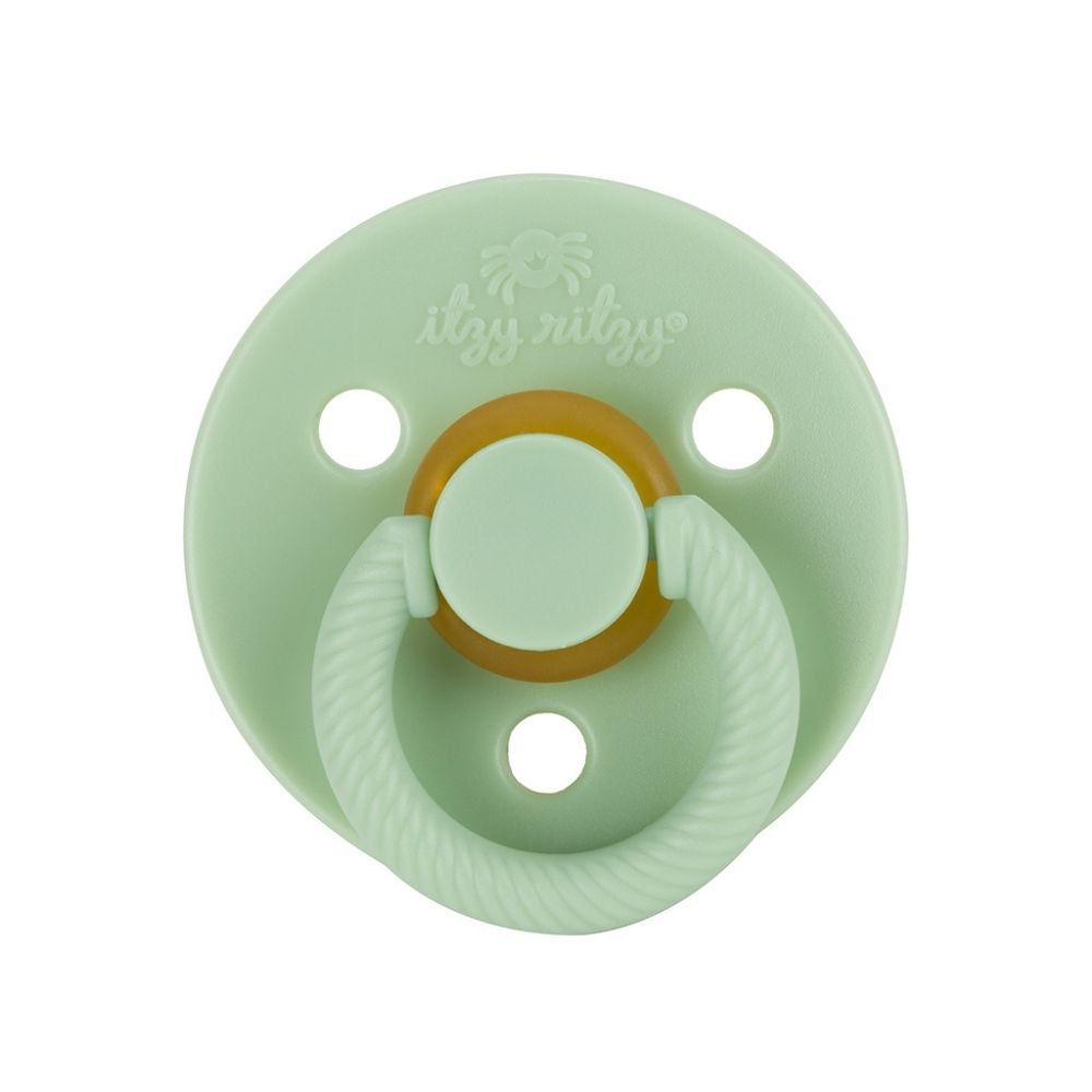 Itzy Soother™ Natural Rubber Pacifier - 0-6M Pacifiers & Loveys Itzy Ritzy Mint & White