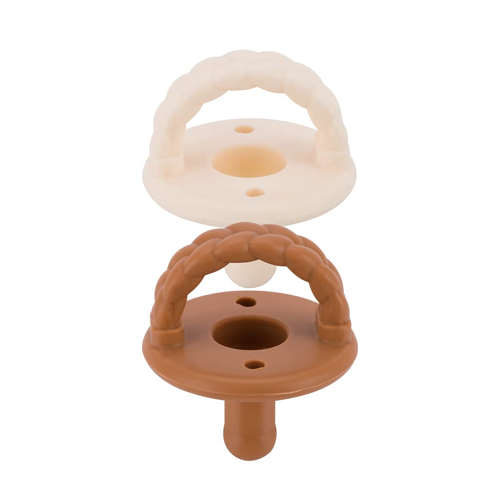 Sweetie Soother™ - Pacifier 2-Pack Pacifiers & Loveys Itzy Ritzy Coconut and Toffee Braids 