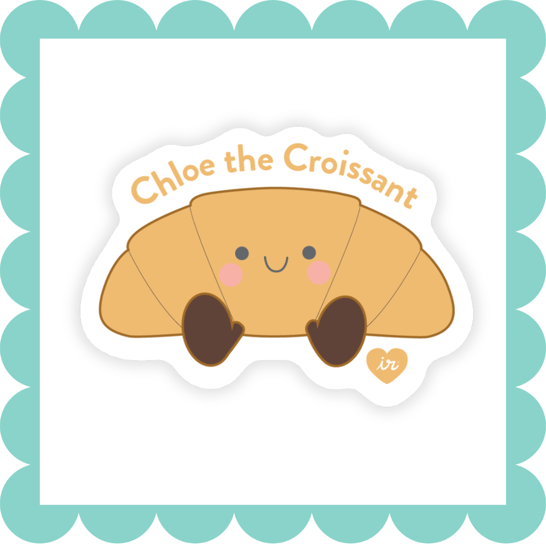 Chloe the Croissant Sticker