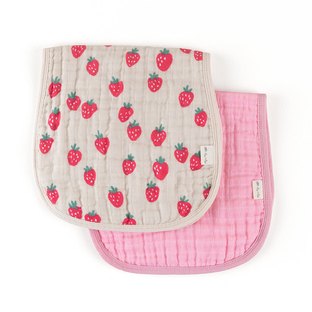 Itzy Burp Cloths™ Strawberries & Cream