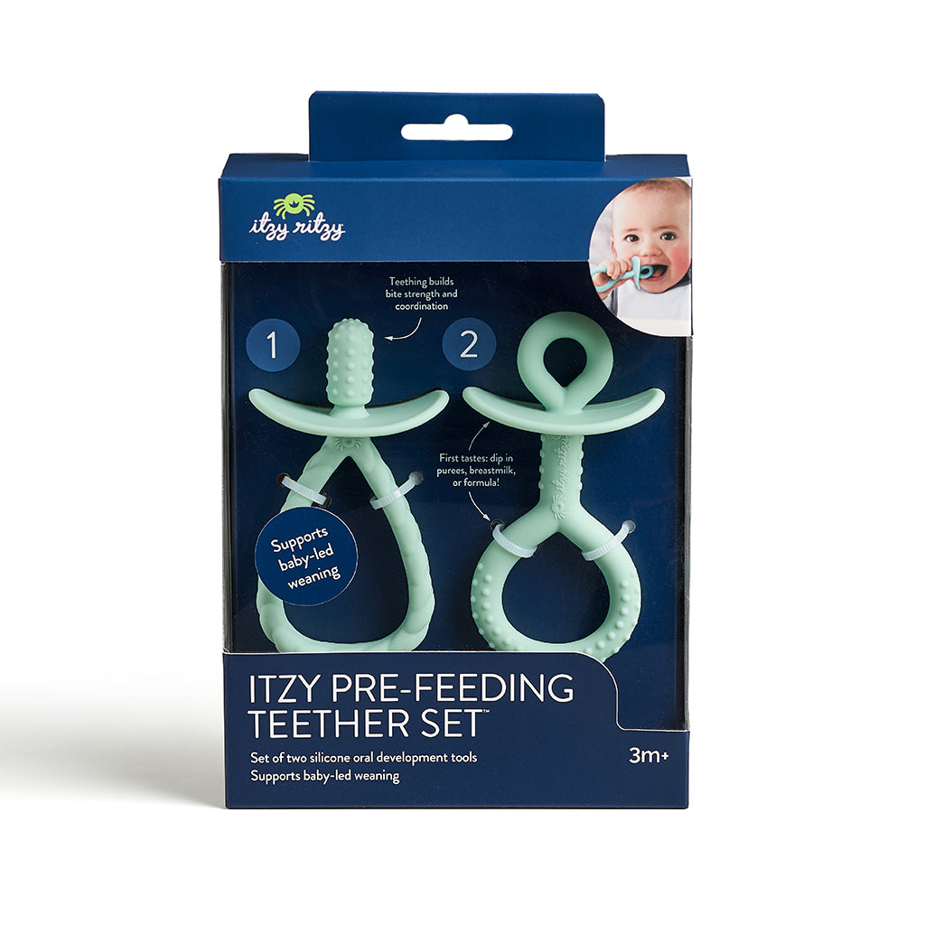 Itzy Pre-Feeding Teether Set Mint