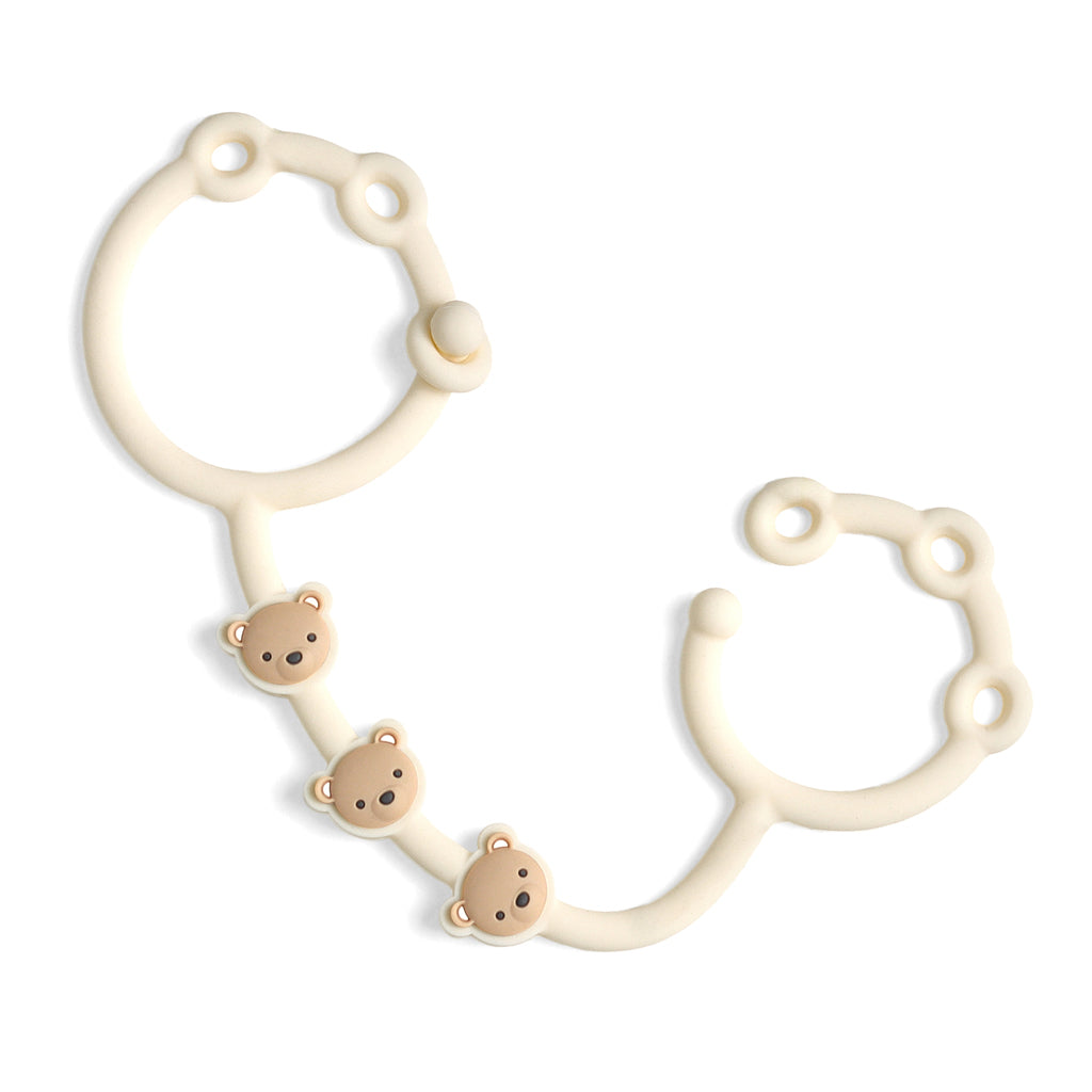 Itzy Strap™ Toy & Snack Cup Strap Theo the Bear