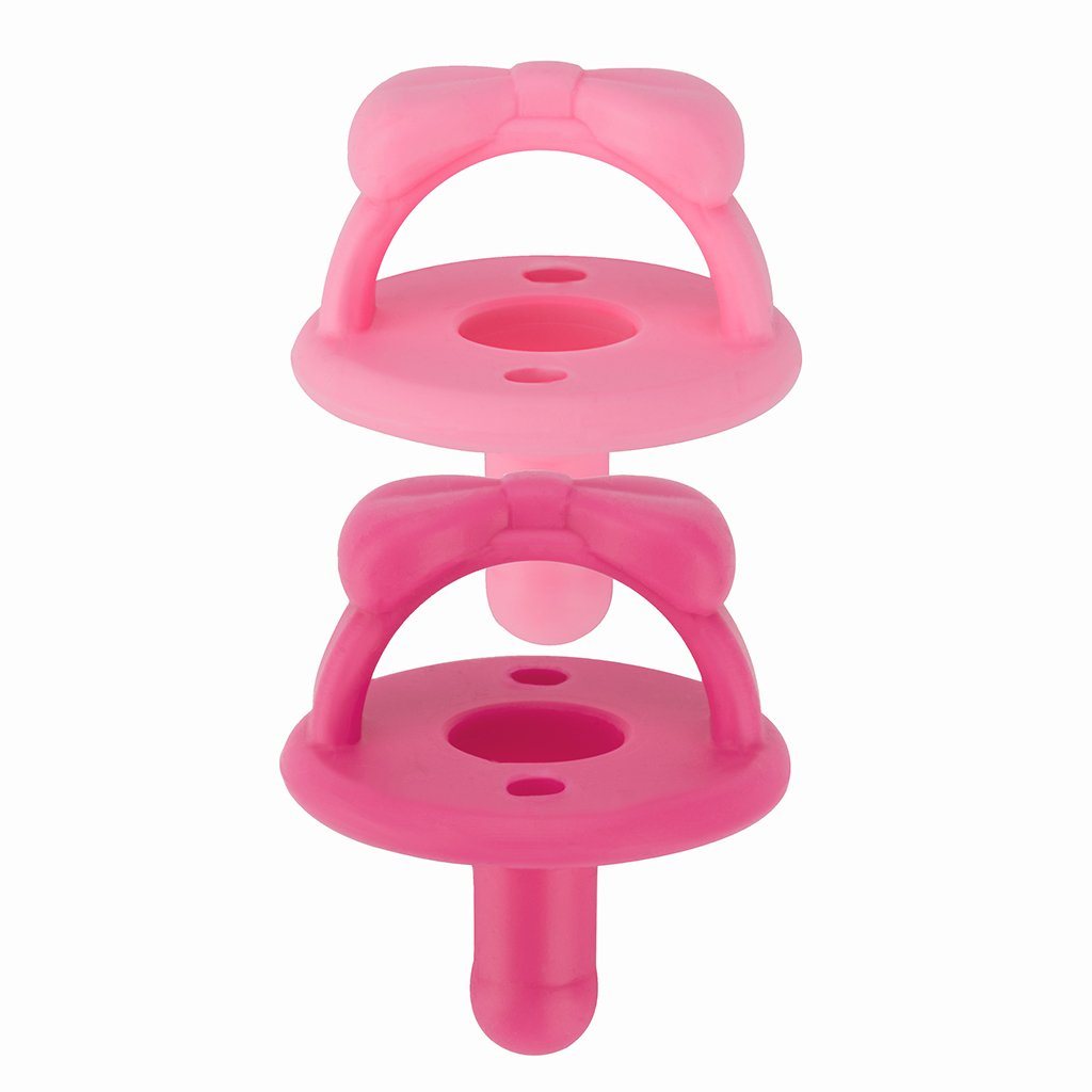 Sweetie Soother™ - Pacifier 2-Pack Pacifiers & Loveys Itzy Ritzy Cotton Candy and Watermelon Bows