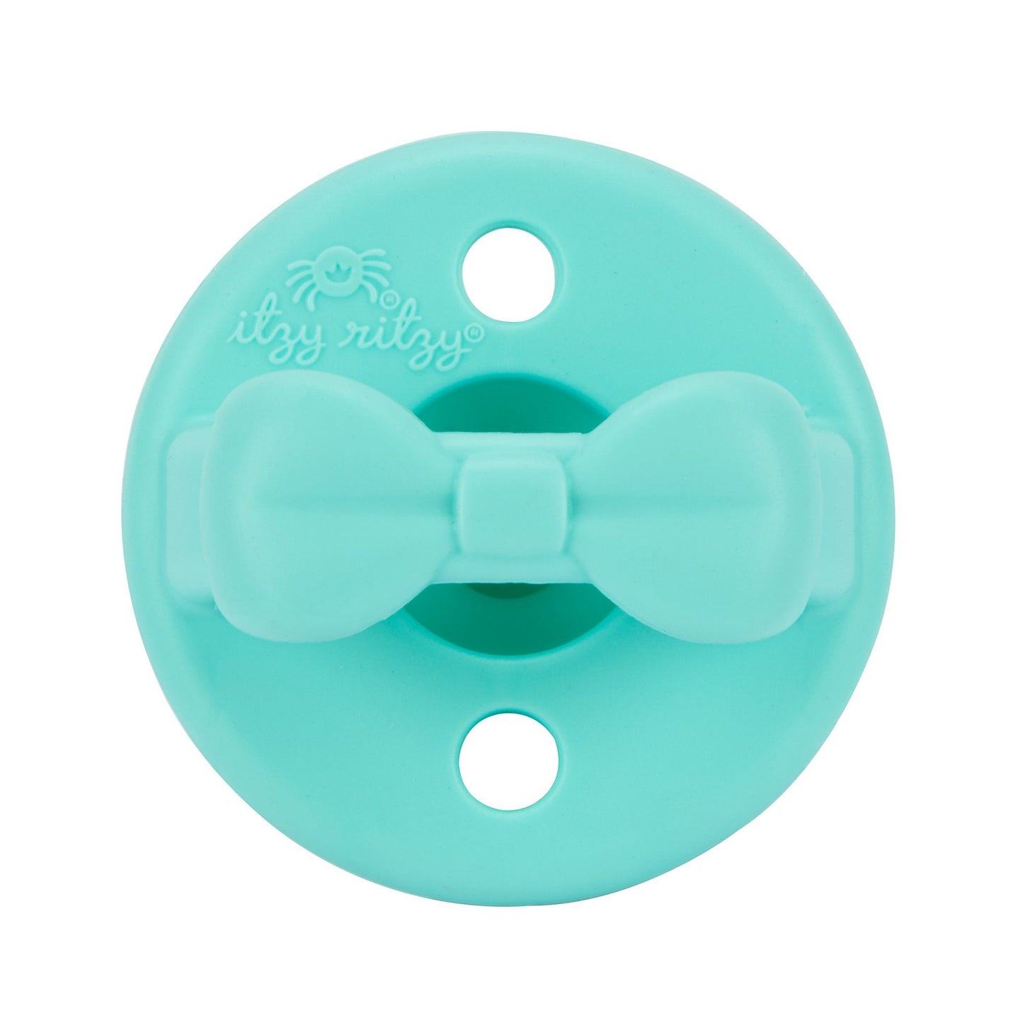 Sweetie Soother™ - Pacifier 2-Pack Pacifiers & Loveys Itzy Ritzy Aquamarine and Peach Bows