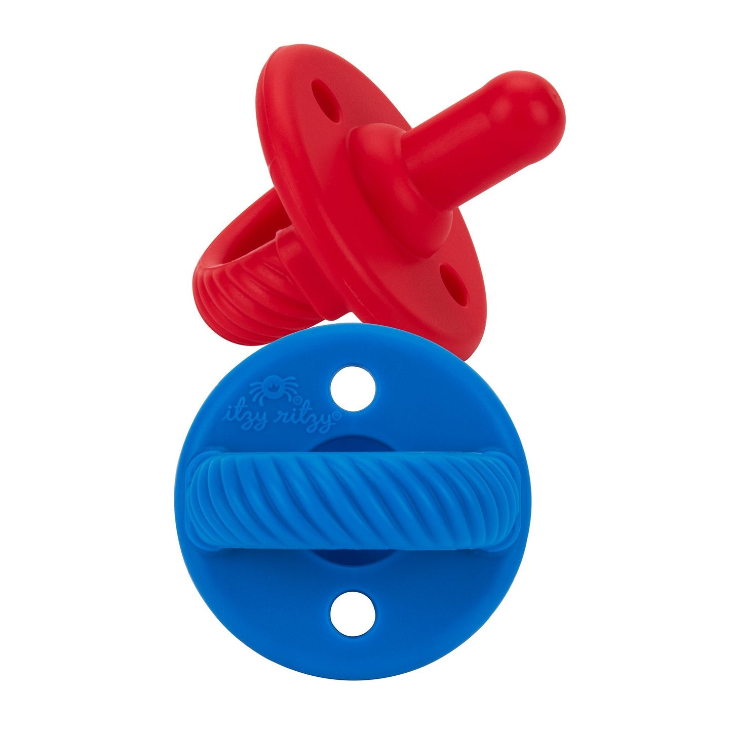 Sweetie Soother™ - Pacifier 2-Pack Pacifiers & Loveys Itzy Ritzy Hero Red and Hero Blue Cables 