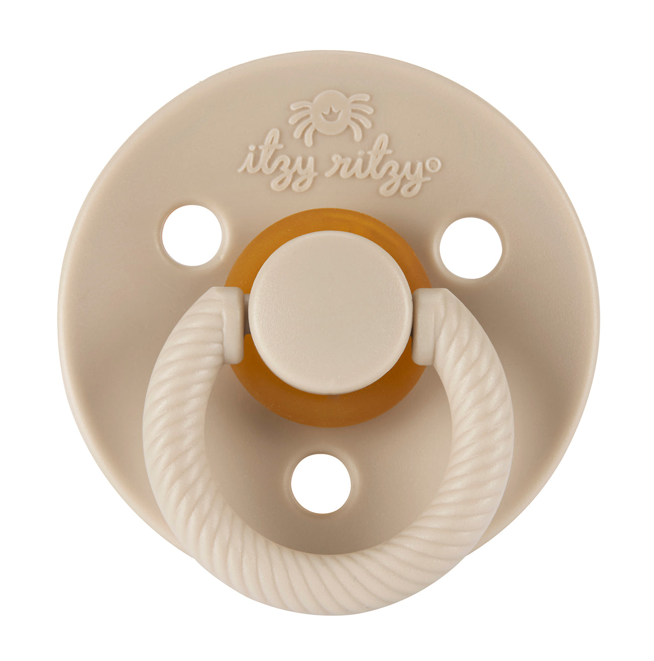 Itzy Soother™ Natural Rubber Pacifier - 6-18M Coconut & Toast