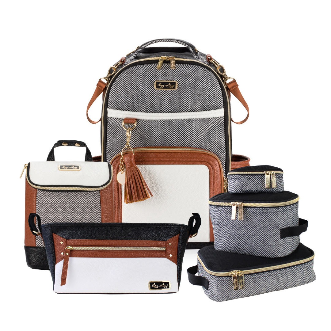 Itzy ritzy boss backpack coffee and cream hotsell