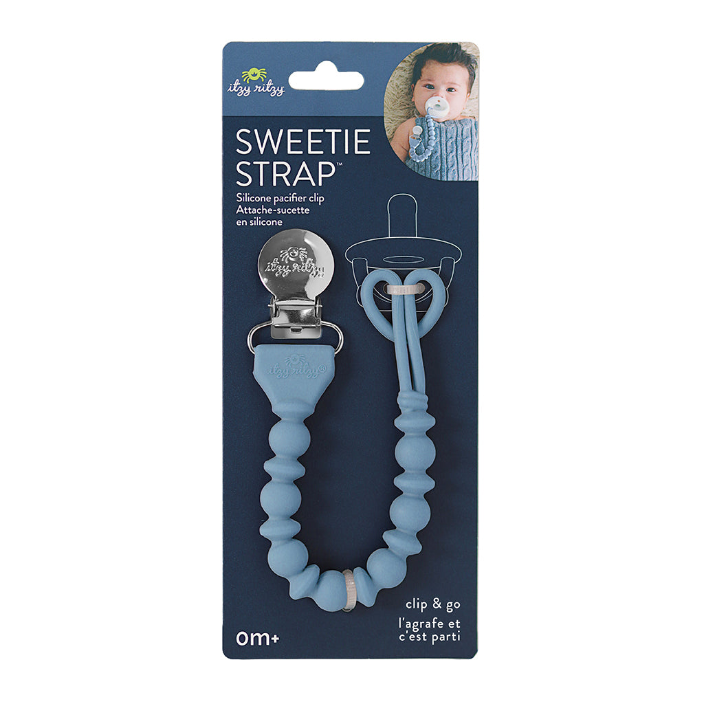 Sweetie Strap™ - Beaded Pacifier Clip Pacifiers & Loveys Itzy Ritzy Blue Beaded Clip