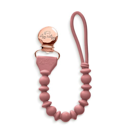 Sweetie Strap™ - Beaded Pacifier Clip Pacifiers & Loveys Itzy Ritzy Rosewood Beaded Clip