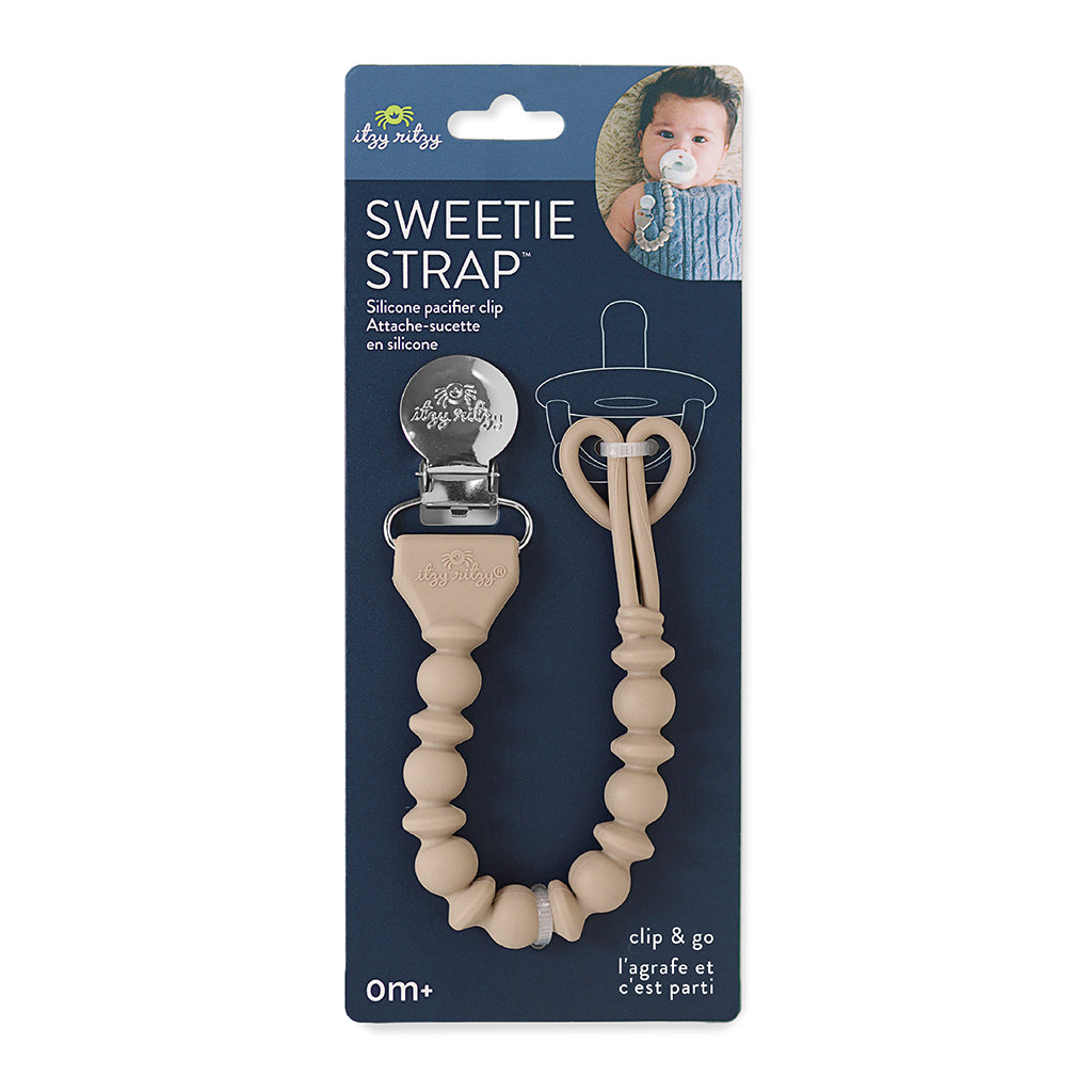 Sweetie Strap™ - Beaded Pacifier Clip Pacifiers & Loveys Itzy Ritzy Toast