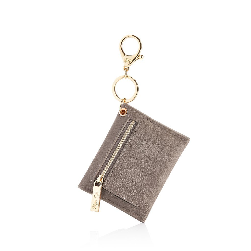 Itzy Mini Wallet™ Card Holder and Key Chain Charm Diaper Bag Accessory Itzy Ritzy Taupe