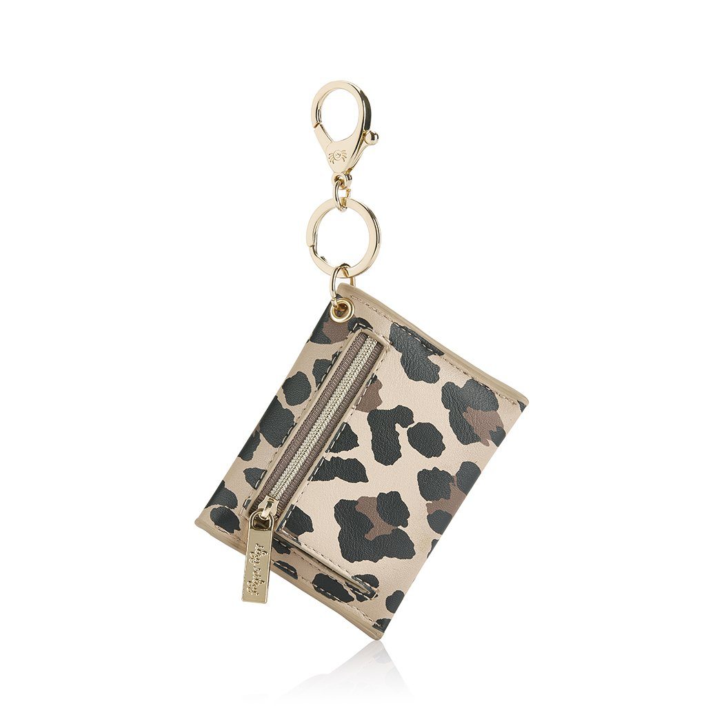 Itzy Mini Wallet™ Card Holder and Key Chain Charm Diaper Bag Accessory Itzy Ritzy Leopard