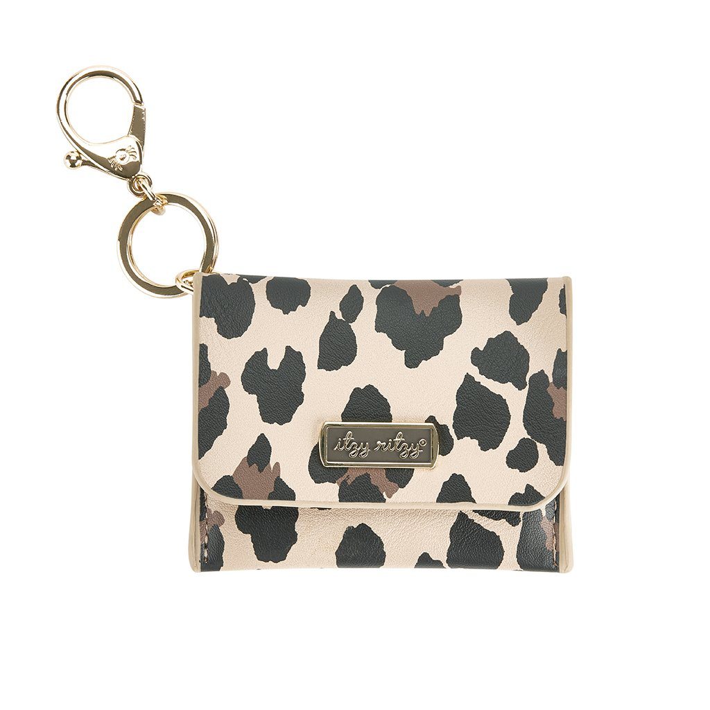 Itzy Mini Wallet™ Card Holder and Key Chain Charm Diaper Bag Accessory Itzy Ritzy Leopard 