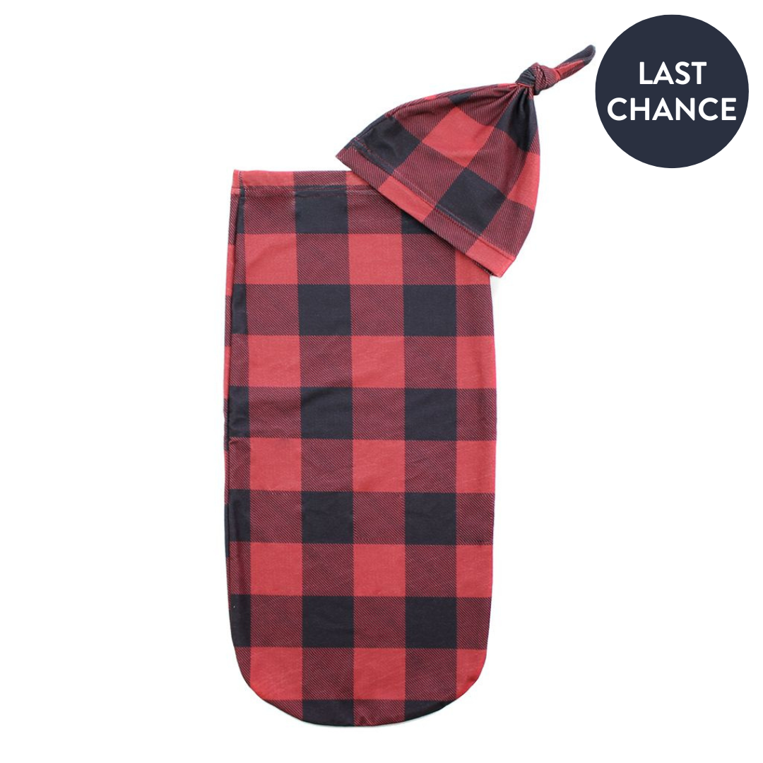 FINAL SALE Cutie Cocoon™ - Baby Cocoon & Hat Set Cocoons Itzy Ritzy®  Buffalo Plaid