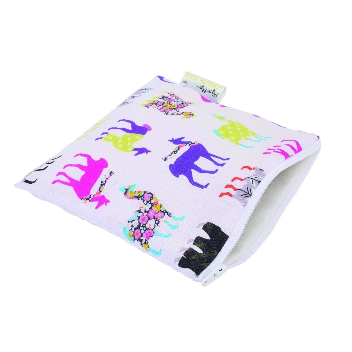 Snack Happens Reusable Snack and Everything Bag Snack Bag Itzy Ritzy® Llama Glama 