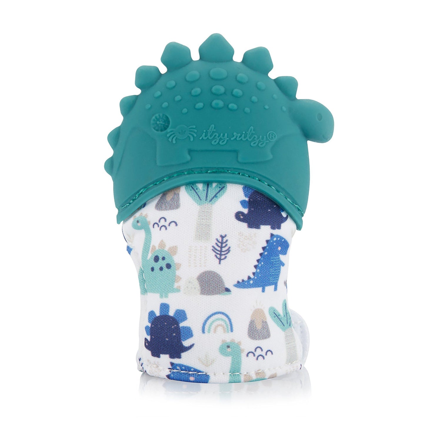 Itzy Mitt™ Teething Mitts Teethers Itzy Ritzy Teal Dino Mitt