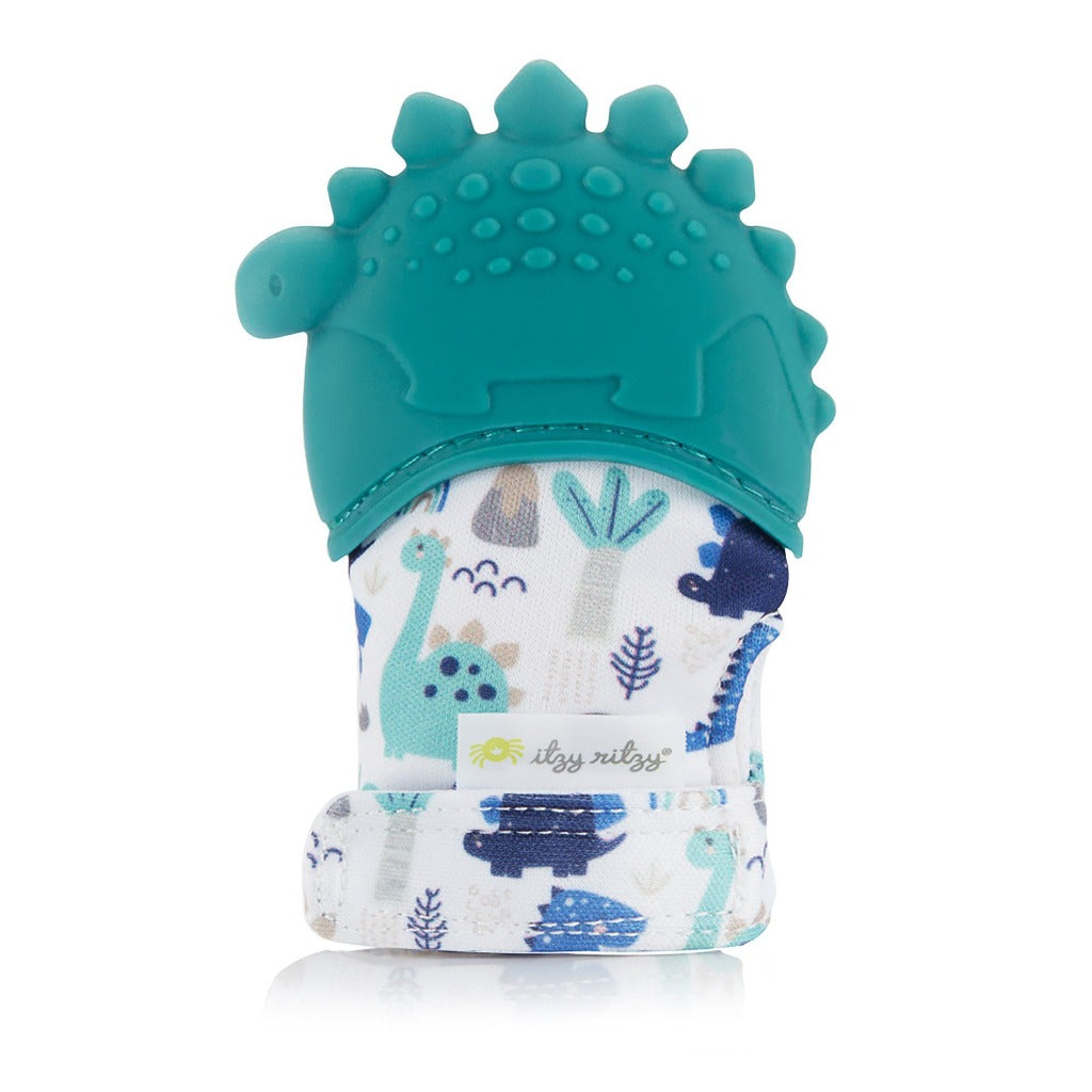 Itzy Mitt™ Teething Mitts Teethers Itzy Ritzy Teal Dino Mitt