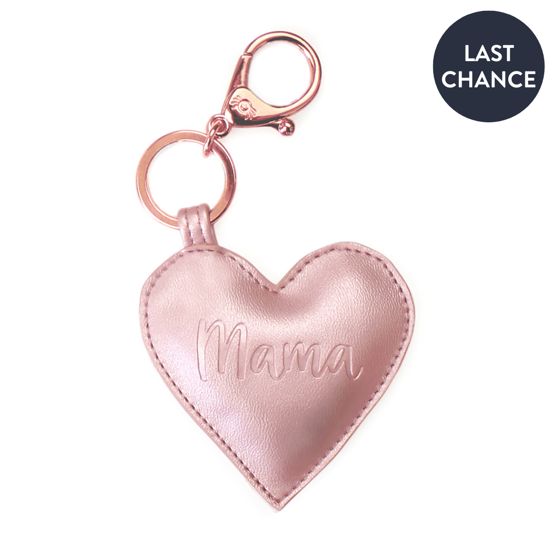 Diaper Bag Charms Heart Charm Rose Gold