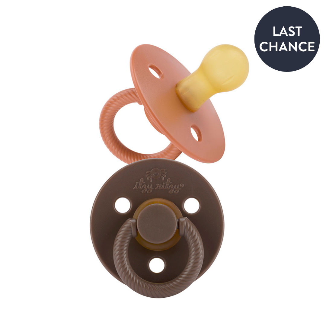 Chocolate & Caramel Itzy Soother™ Natural Rubber Pacifier - 0-6M