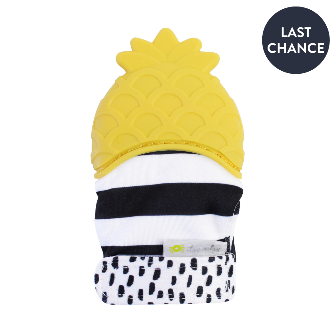 Teething Happens Teething Mitts Teething Mitt ItzyRitzy Pineapple Mitt