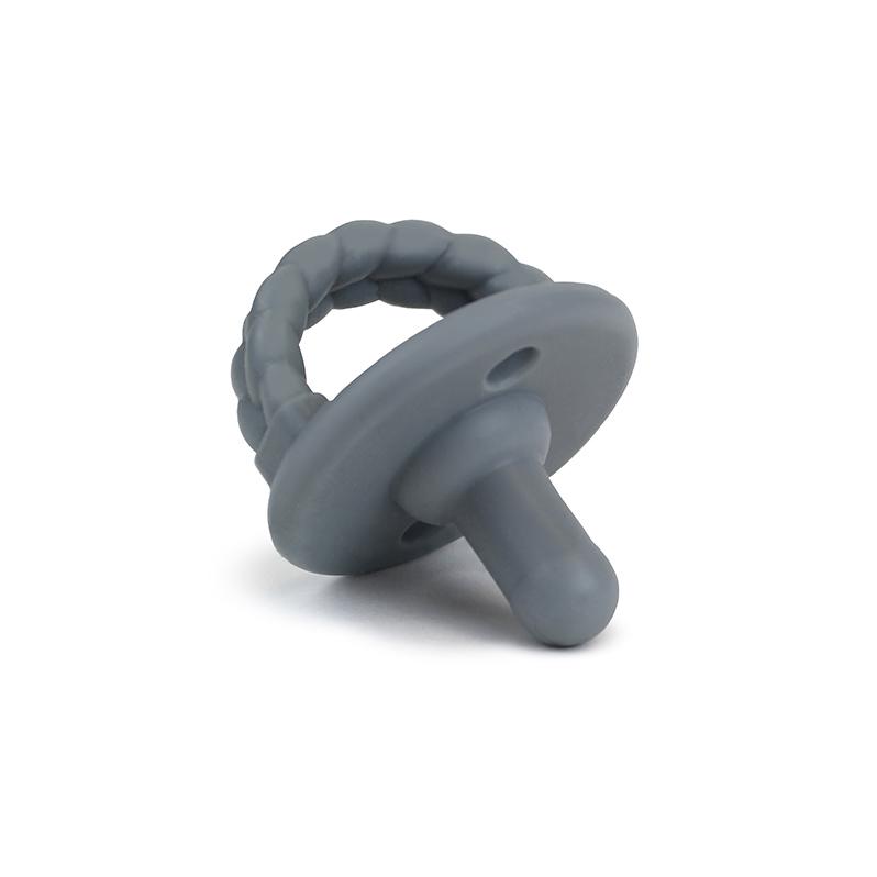 Sweetie Soother™ - Pacifier 2-Pack Itzy Ritzy Dark Gray and Mustard Braids