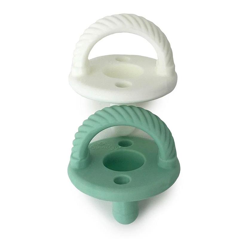 Sweetie Soother™ - Pacifier 2-Pack Itzy Ritzy Green and White Cables