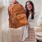 Boss Plus™ Large Diaper Bag Backpack Diaper Bag Itzy Ritzy® Cognac