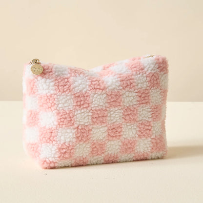 Teddy Pouch Check Blush