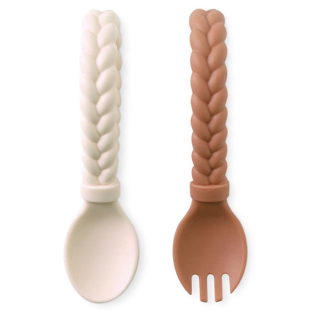 Cyber Sweetie Spoons™ - Silicone Baby Fork + Spoon Set Feeding & Breastfeeding Itzy Ritzy® 