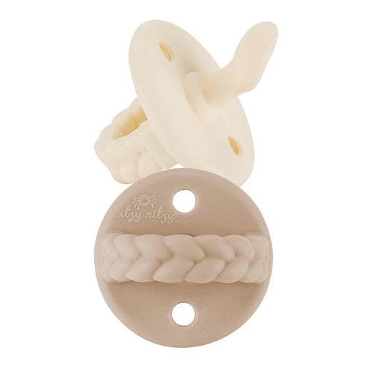 Cyber Sweetie Soother™ Orthodontic Silicone Pacifier 0-6M Pacifiers & Pacifier Accessories Itzy Ritzy® Toast & Buttercream 