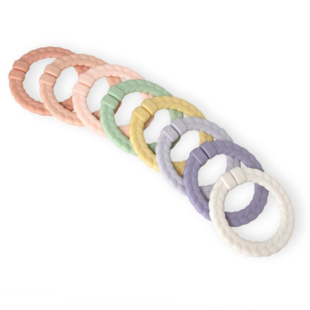 Cyber Bitzy Bespoke™ Ritzy Rings Linking Ring Set Toys, Gyms & Tummy Time Itzy Ritzy® Pastel Rainbow 