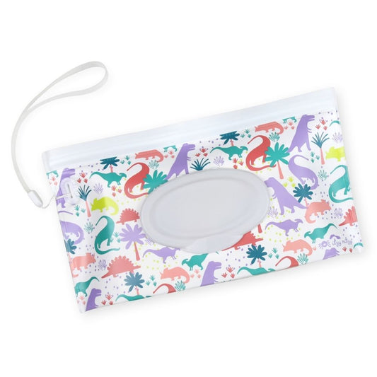 Take & Travel Pouch™ Reusable Wipes Case Diaper Bag Accessories Itzy Ritzy® Darling Dinos 