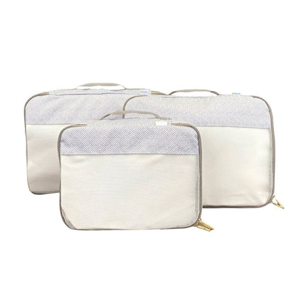 Cyber Pack Like A Boss™ - Large Packing Cubes 3pc Set Storage Itzy Ritzy Taupe