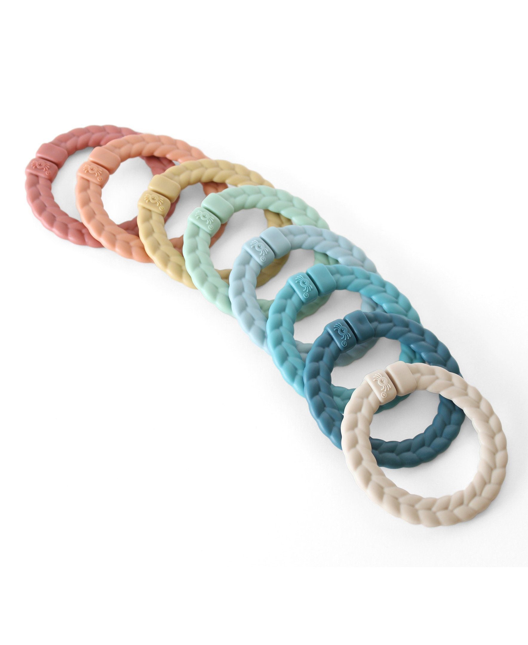 Cyber Bitzy Bespoke™ Ritzy Rings Linking Ring Set Toys, Gyms & Tummy Time Itzy Ritzy® Neutral Rainbow