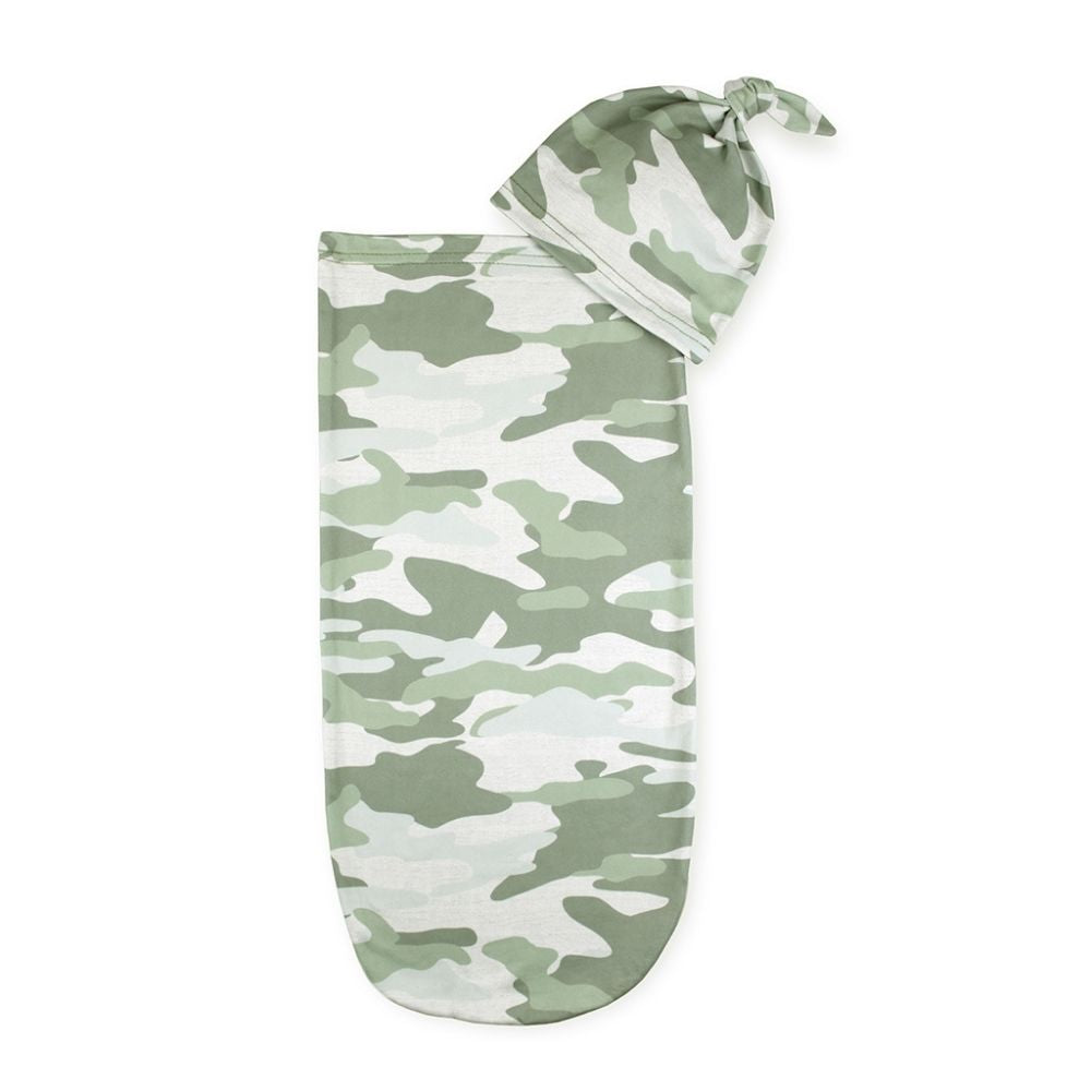 Cyber Cutie Cocoon™ - Baby Cocoon & Hat Set Cocoons Itzy Ritzy Green Camo