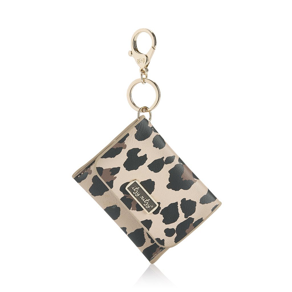 Black Itzy Mini Wallet™ Card Holder & Key Chain Charm
