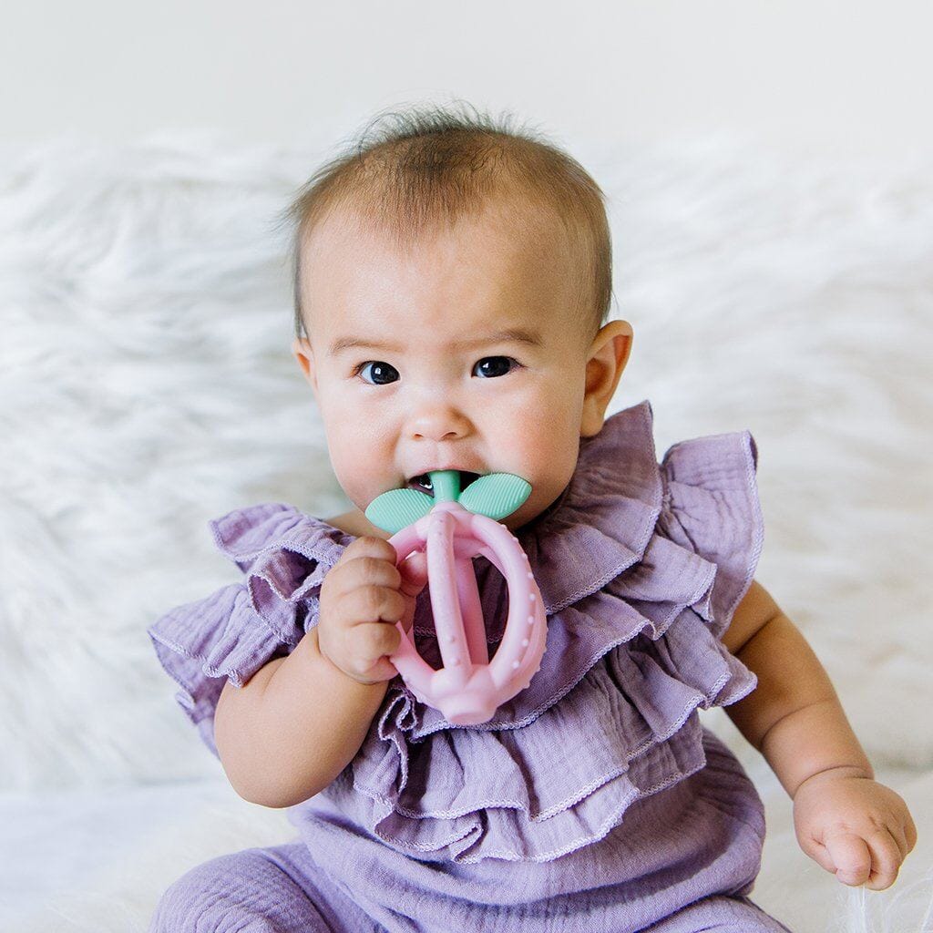 Cyber Bitzy Biter™ Teething Ball & Training Toothbrush Teething Itzy Ritzy® Pink Lemonade